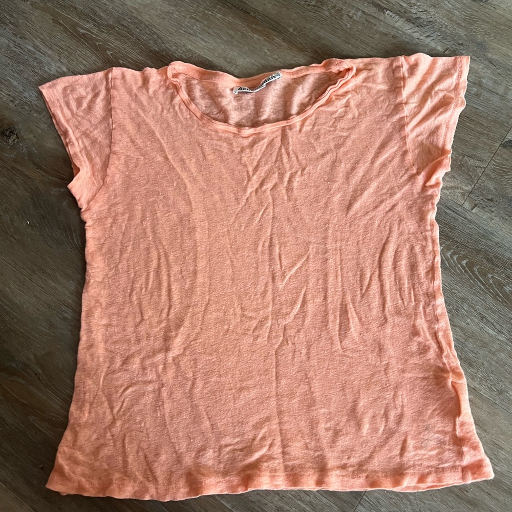 Acne Studios Peach Short Sleeve Top